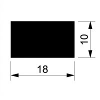 Уплотнитель под запаечную планку INDOKOR IVP (10*18)